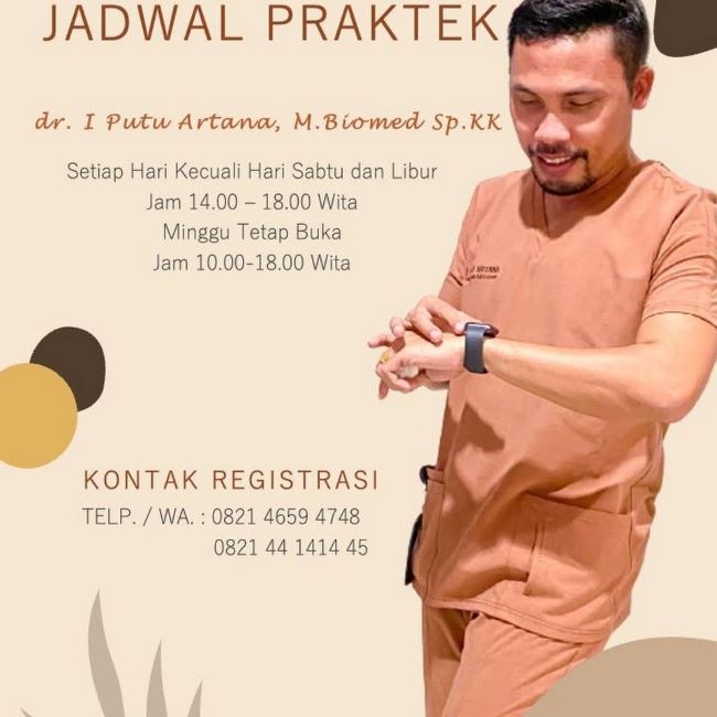 dr. I Putu Artana, M. Biomed SpDV FINSDV FAADV Dokter Kulit Denpasar : Gambar dari Instagram