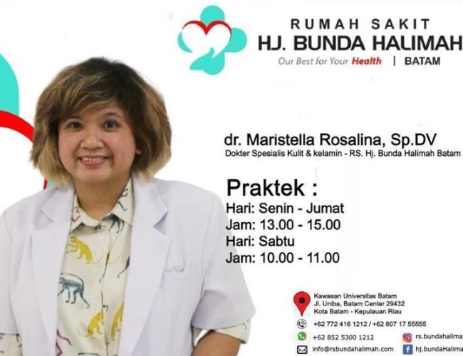 dr. Maristella Rosalina, Sp.DV Dokter Kulit Batam : Gambar dari Instagram