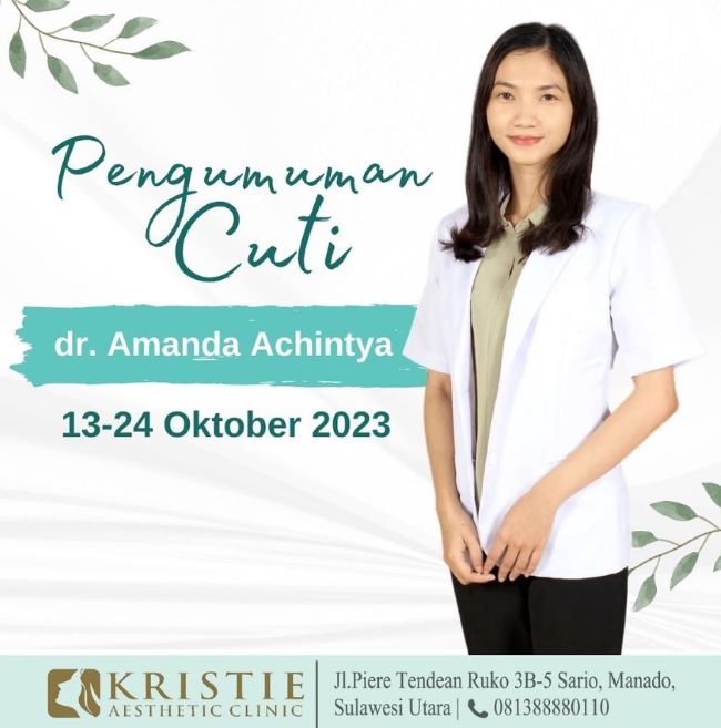 dr. Amanda Achintya Dokter Kulit Manado : Gambar dari Kristie Aesthetic Clinic Instagram