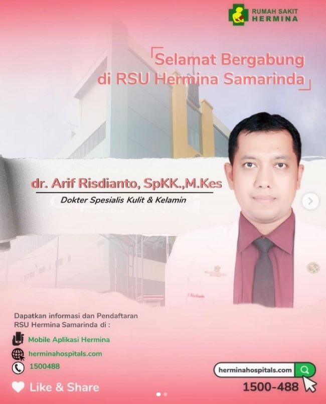 dr. Arif Risdianto,SPKK, M.KES Dokter Kulit Samarinda : Gambar dari Instagram