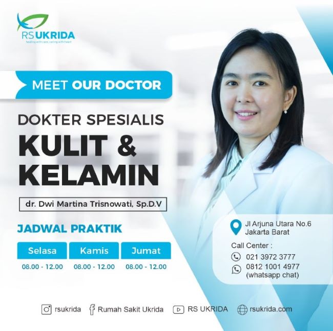 dr. Dwi Martina Trisnowati, Sp.DV Dokter Kulit Jakarta Barat : Gambar dari RS Ukrida Instagram