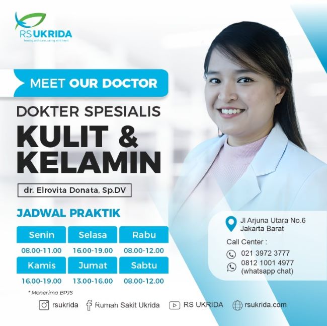 dr. Elrovita Donata, Sp.DV Dokter Kulit Jakarta Barat : Gambar dari RS Ukrida Instagram