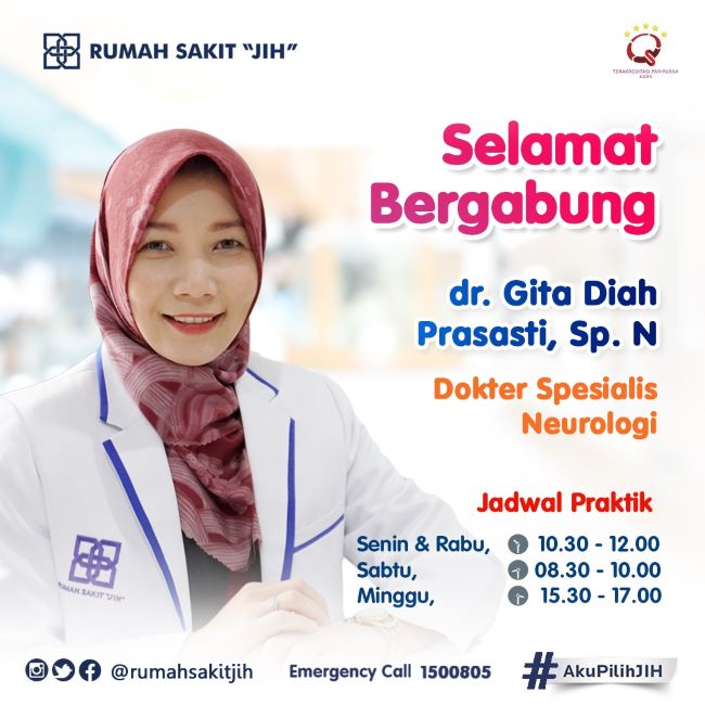 dr. Gita Diah Prasasti, Sp.N Dokter Saraf Jogja : Gambar dari RS JIH Twitter