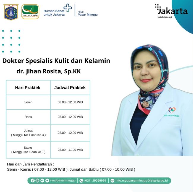 dr. Jihan Rosita, Sp.KK Dokter Kulit Jakarta Selatan : Gambar dari RSUD Pasar Minggu Instagram