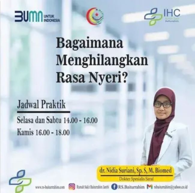 dr. Nidia Suriani, Sp.S, M.Biomed Dokter Saraf di Jambi : Gambar dari RS Baiturrahim Site