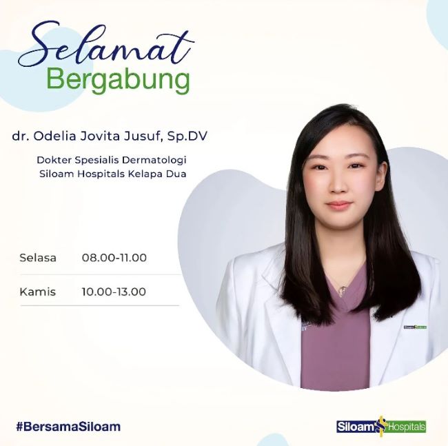 dr. Odelia Jovita Jusuf Fantoni, Sp.DV Dokter Kulit Tangerang : Gambar dari RS Siloam Instagram