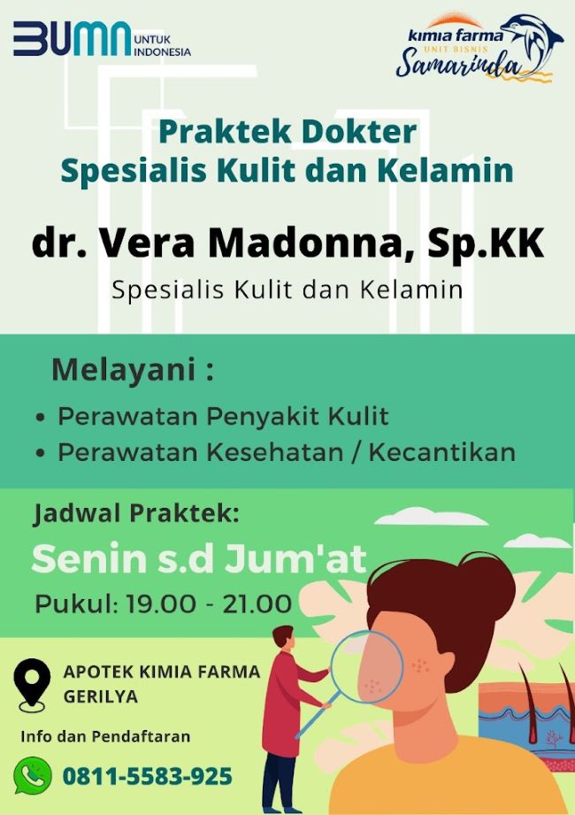 dr. Vera Madona Lumban Toruan, SpKK Dokter Kulit Samarinda : Gambar dari Google