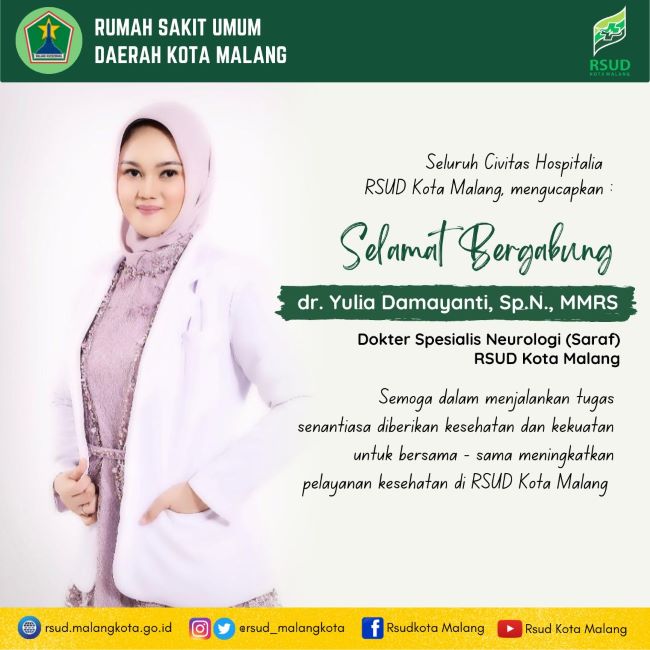 dr. Yulia Damayanti, Sp.NMRS Dokter Saraf di Malang : Gambar dari Twitter