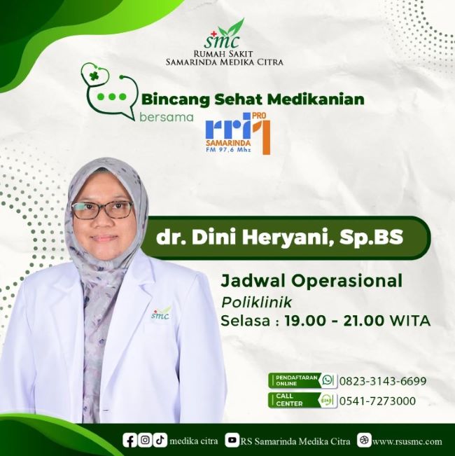 dr. Dini Heryani, Sp.BS Dokter Saraf Samarinda : Gambar dari RS SMC Instagram