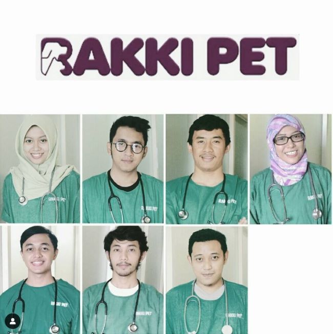 drh. Dhia Khoirunnisa, S.KH and Tim Veteriners Rakki Pet Malang : Gambar dari Rakki Pet Instagram