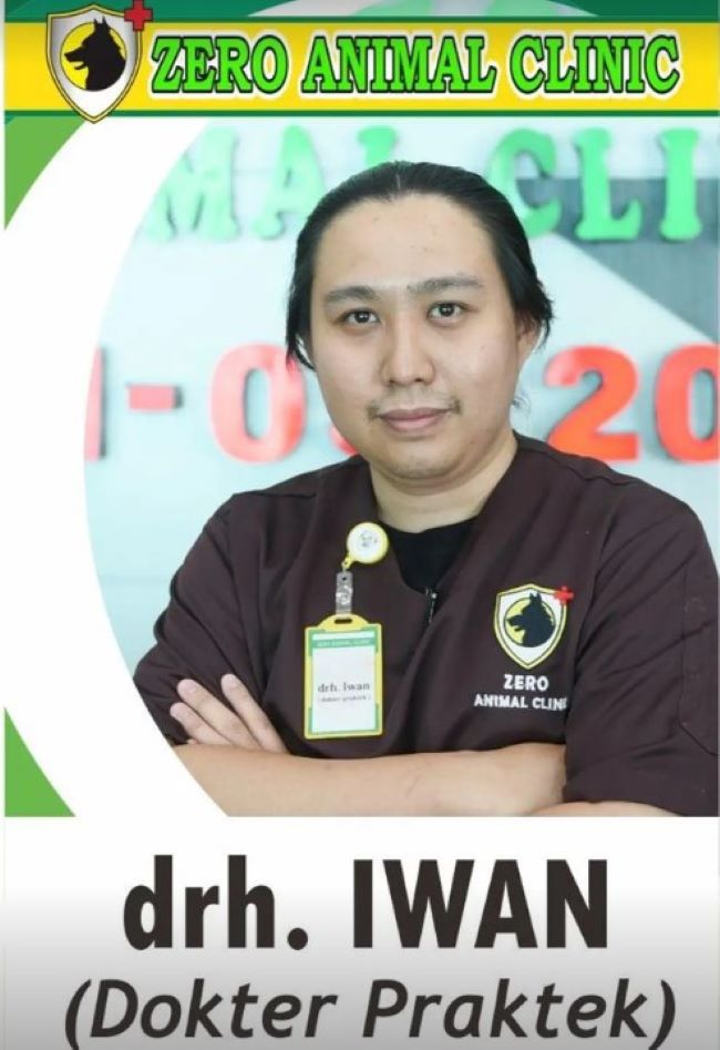 drh. Iwan Kurniawan Marjuki CVA Dokter Hewan Palembang : Gambar dari Zero Animal Clinic Instagram