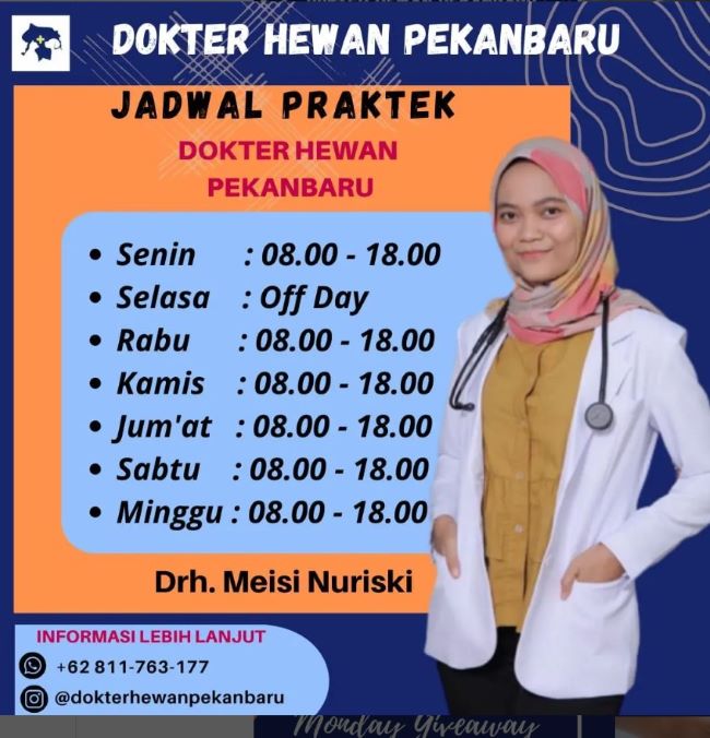 drh. Meisi Nuriski Dokter Hewan Pekanbaru : Gambar dari Dokter Hewan Pekanbaru Klinik Instagram